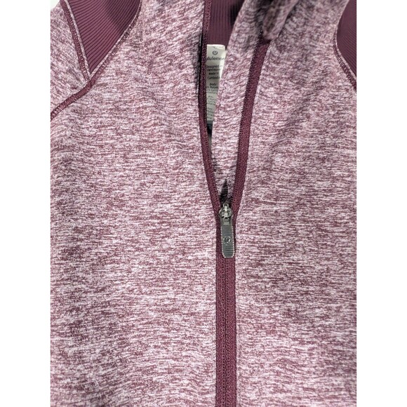 Lululemon Womens Maroon Always Alert 1/2 Zip Pullover Sz 8 Running Workout Gym - Picture 5 of 10